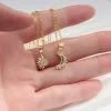 Collar de pareja de plata con colgante de sol y luna para enamorados