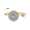 Anillos ajustables de plata de ley para mujer - Anillo antiestrés con circonita y flor giratoria
