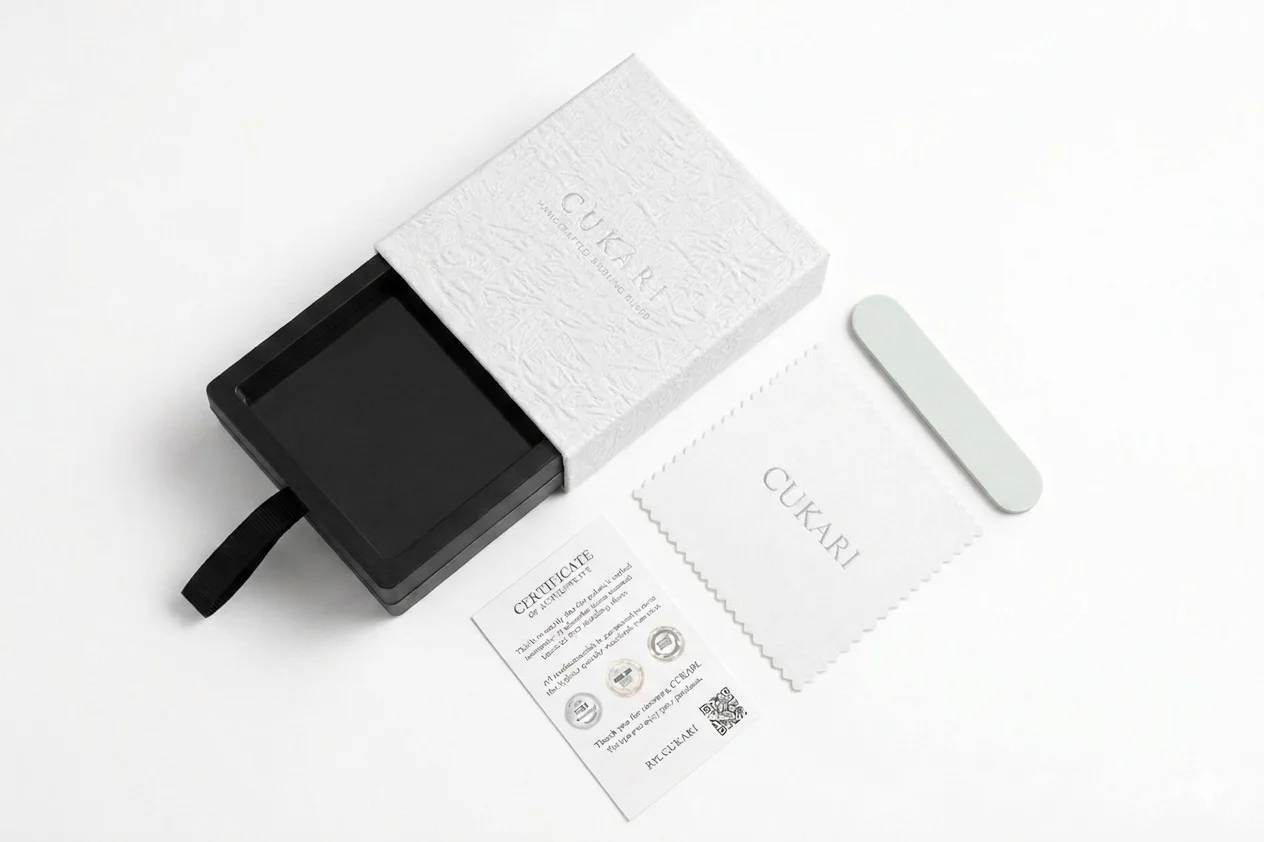 The exquisite packaging of Cukari handmade sterling silver jewelry