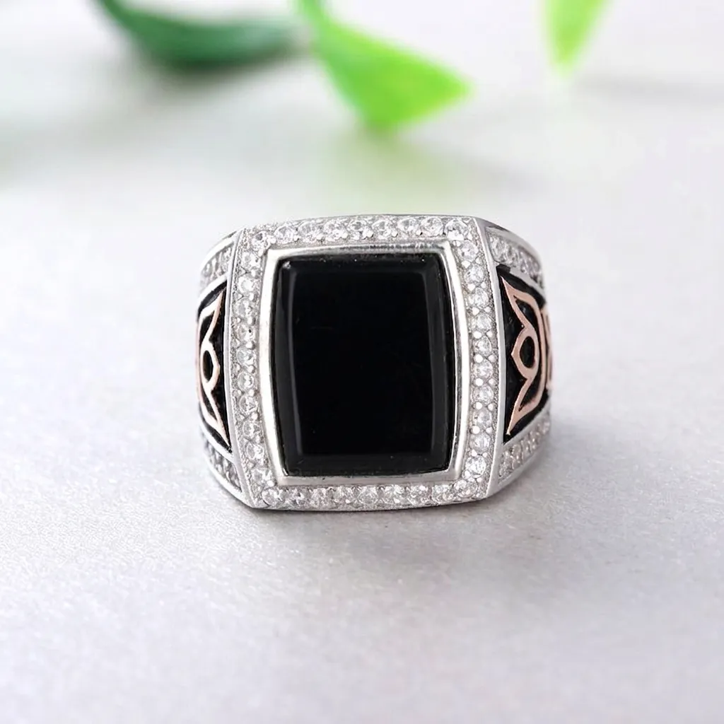 Vintage geometric sterling silver ring