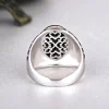 Thai silver black agate ring for men