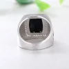 Handcrafted square agate ring for men
