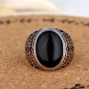 Men's handcrafted sterling silver statement ring